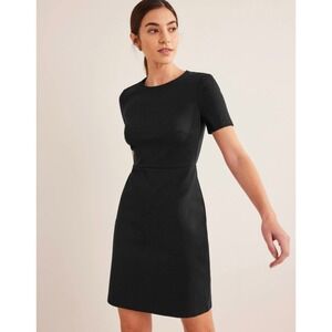 Boden Jersey Mini Black Shift Dress Size 6L